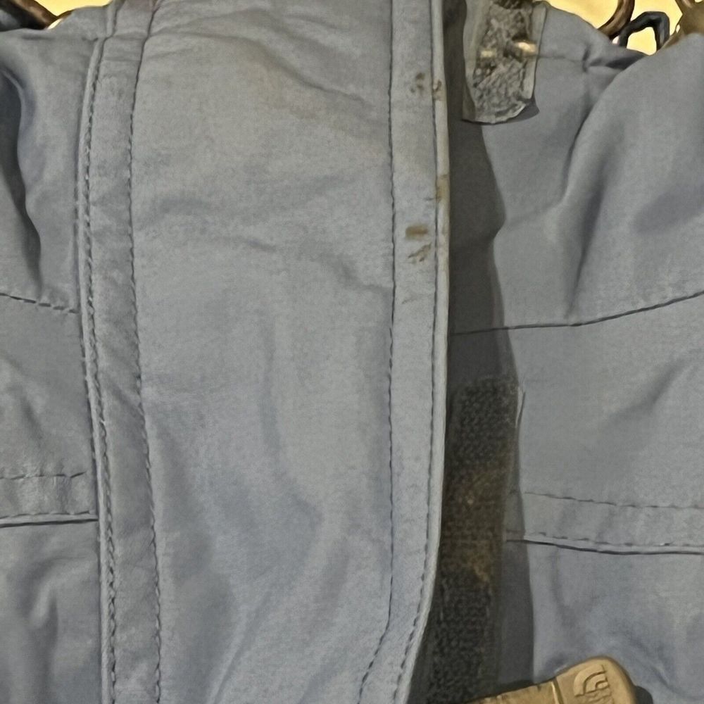 The‎ North Face Belted 550 Womens Large Jacket Coat Goose Down Puffer Blue - Picture 7 of 13